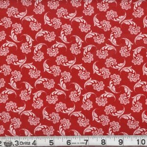 45" White On Red Print