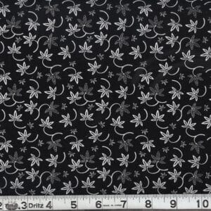 45" White On Black Print