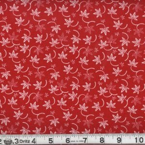 45" White On Red Print