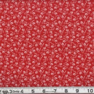 45" White On Red Print