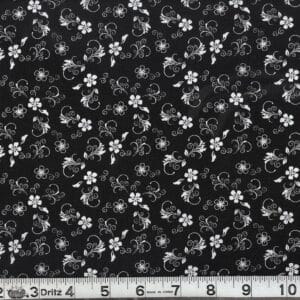 45" White On Black Print