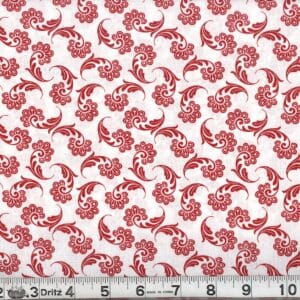 45" Red On White Print