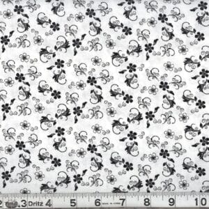 45" Black On White Print