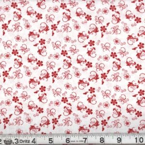 45" Red On White Print