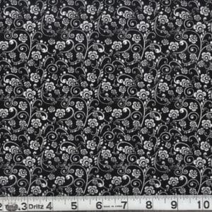 45" White On Black Print