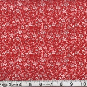 45" White On Red Print