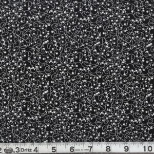 45" White On Black Print