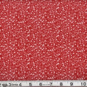 45" White On Red Print