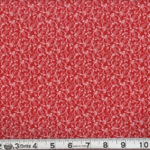 45" White On Red Print