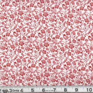 45" Red On White Print