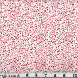 45" Red On White Print