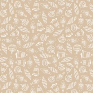 45" PATRICK LOSE FABRICS WINTER WONDERLAND SIMPLY ORNAMENTS