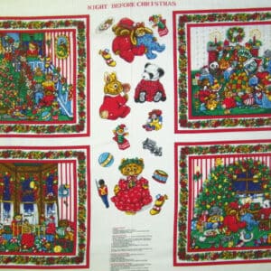 45" Night Before Christmas Panel - Green