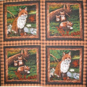45" Fox Love Pillow Panel