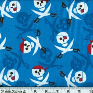 45" Pirate Crossbones & Blue