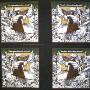 45" Snowy Canyon Pillow Panel - Brown