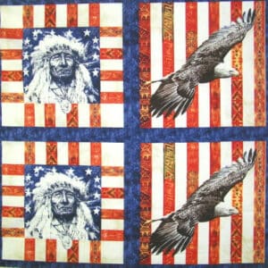 45" Spirit Of America Pillow Panel Blue