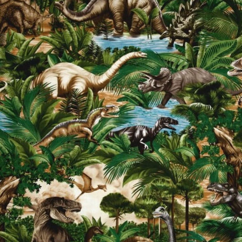 45" Timeless Treasures Dinosaurs Fabric | Marshall Dry Goods