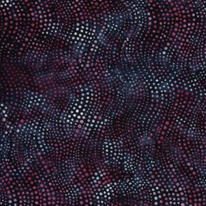 45" Island Batiks Dot Stripe Storm