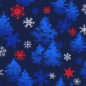 45" Oasis Fabrics Noel Trees And Snowflakes