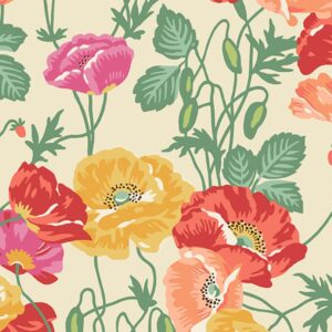 45" Andover Fabrics Poppies