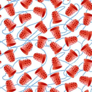 45" Henry Glass Just Sew Happy Tossed Thimbles