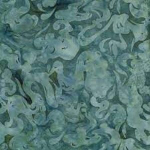 45" Island Batiks Smoke Light Lagoon