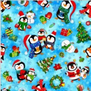 45" Oasis Fabrics Noel Penguin Party