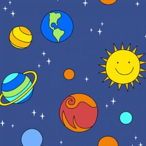 45" Andover Fabrics Spaced Out Planet Pals