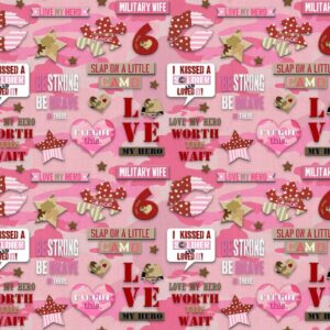 45" Print Concepts Pink Camo Kiss