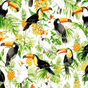 45" Oasis Fabrics Isle Print Toucans
