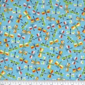 45" Fabric Editions Dragonflies Print