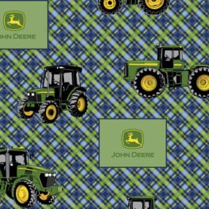 45" John Deere Diagonal Plaid Blue