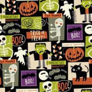 45" Fabric Editions Halloween Patchwork