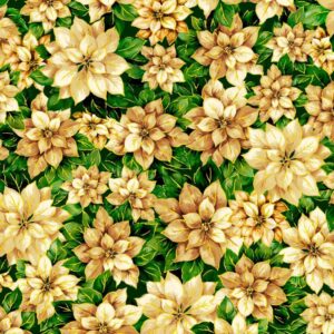 45" Oasis Fabrics Noel Packed Poinsettia