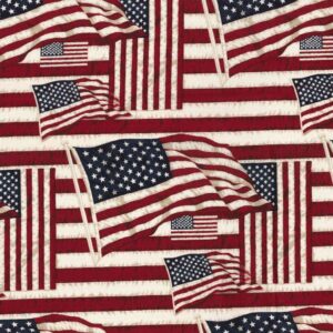 45" Fabric Traditions Flag On Tea Stain