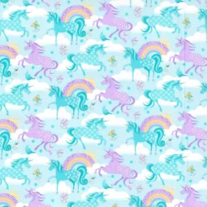 45" Fabric Traditions Unicorn Purple