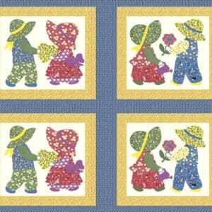 90" Dutch Kids Light Quilt Top Print