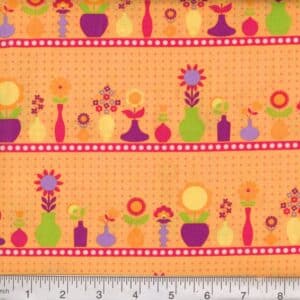 45" Timeless Treasures Floral Stripe