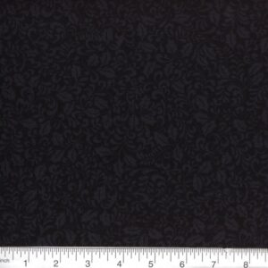 45" Christmas Holly Black Tonal