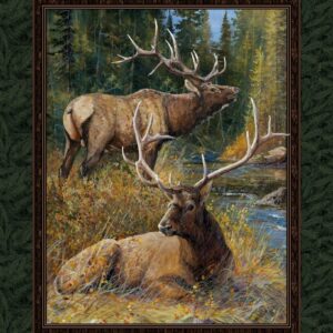 45" Lazy Afternoon Elk Wall Hanging