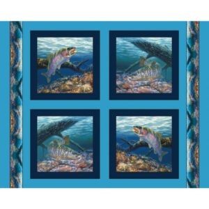 45" MDG Anglers Delight Fish Pillow Panel Digital