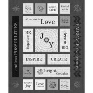 45" Timeless Treasures Love Joy Inspire