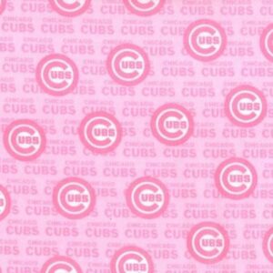 60" Fabric Traditions MLB Chicago Cubs Pink