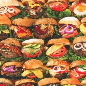 45" Robert Kaufman Feast Mode Hamburgers