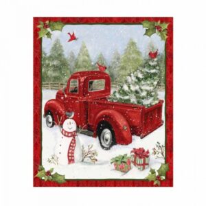 45" MDG Christmas Red Truck Fun Panel