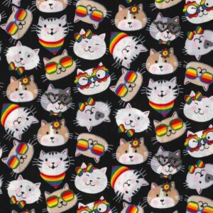 45" Fabric Traditions Cool Cats