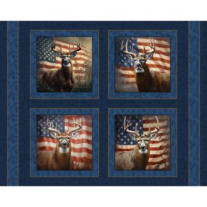 45" MDG All American Bucks Deer Pillow Panel