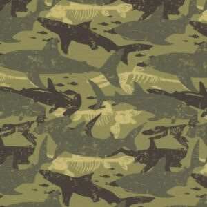 45" Camo Shark Green