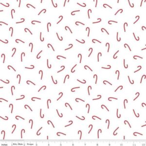 45" Riley Blake Flannel Santa Claus Lane Candy Canes